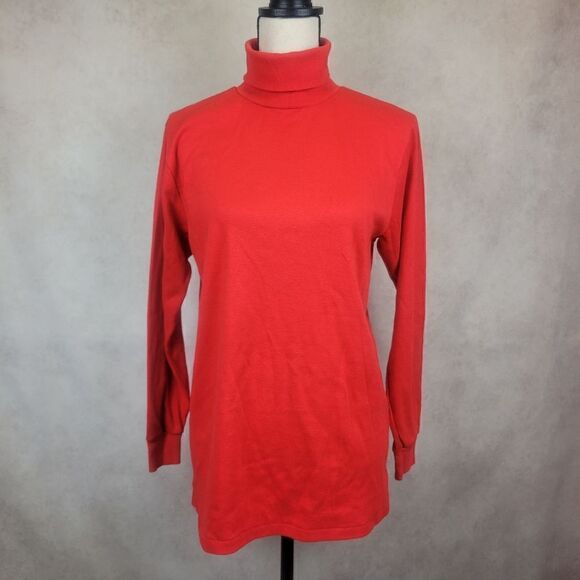 Vintage Woolrich Red Turtleneck Pullover Size Lg - Picture 1 of 6